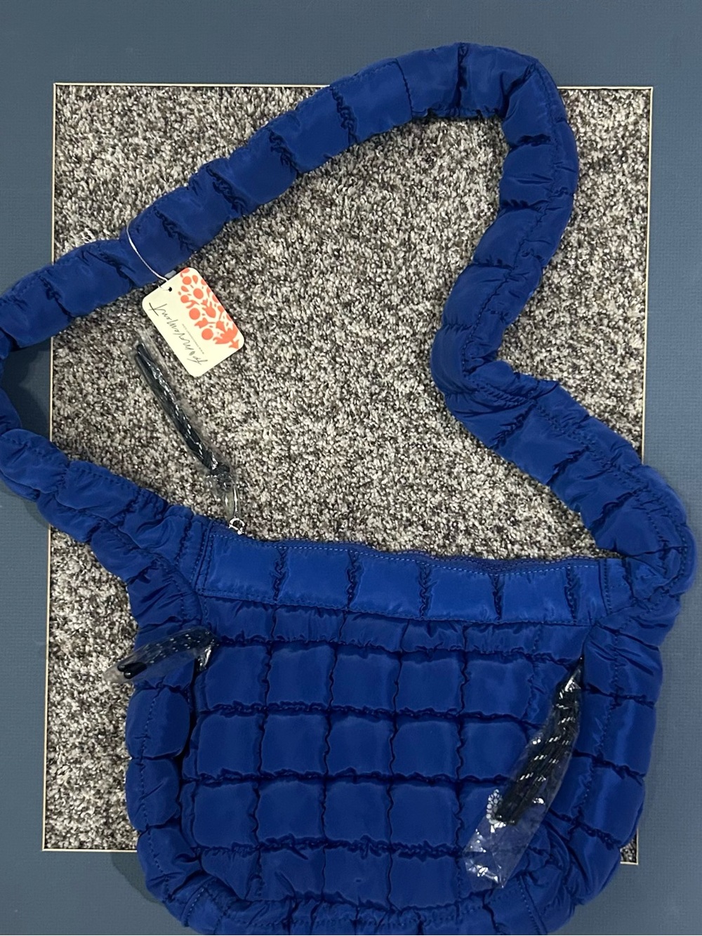 FP Movement by Free People Quilted Nylon Crossbody Bag in Royal Blue - Picture 1 of 3